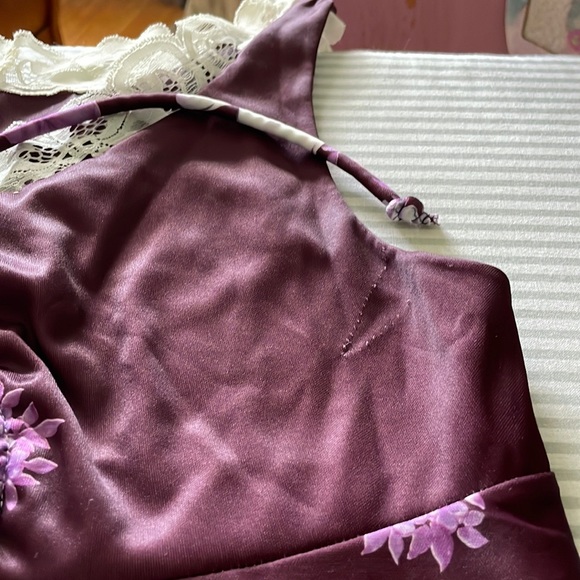 Vintage Giorgie Girl 70’s Long Purple Floral Boho Hippie Dress, Size M - Picture 12 of 16